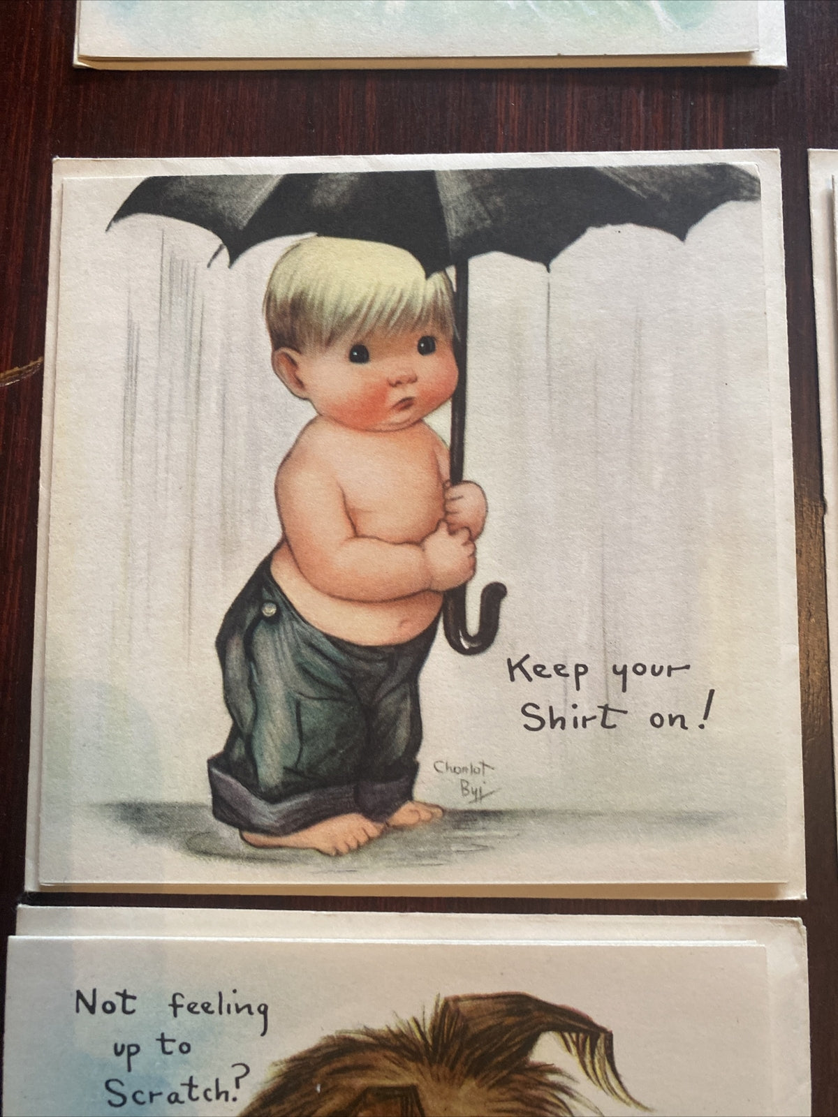 Vintage Artist Signed Charlot Byi  Greeting Card Lot of 7 children Babies