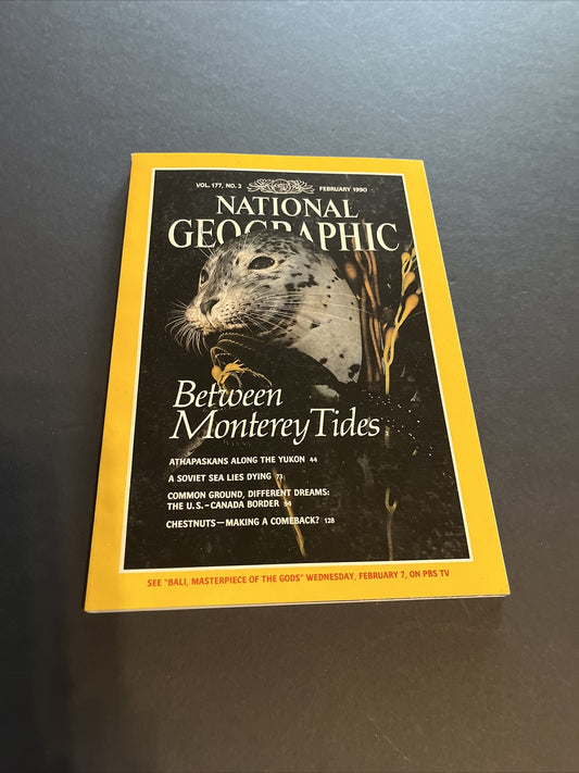 February 1990 National Geographic Magazine "Between Monterey Tides" 