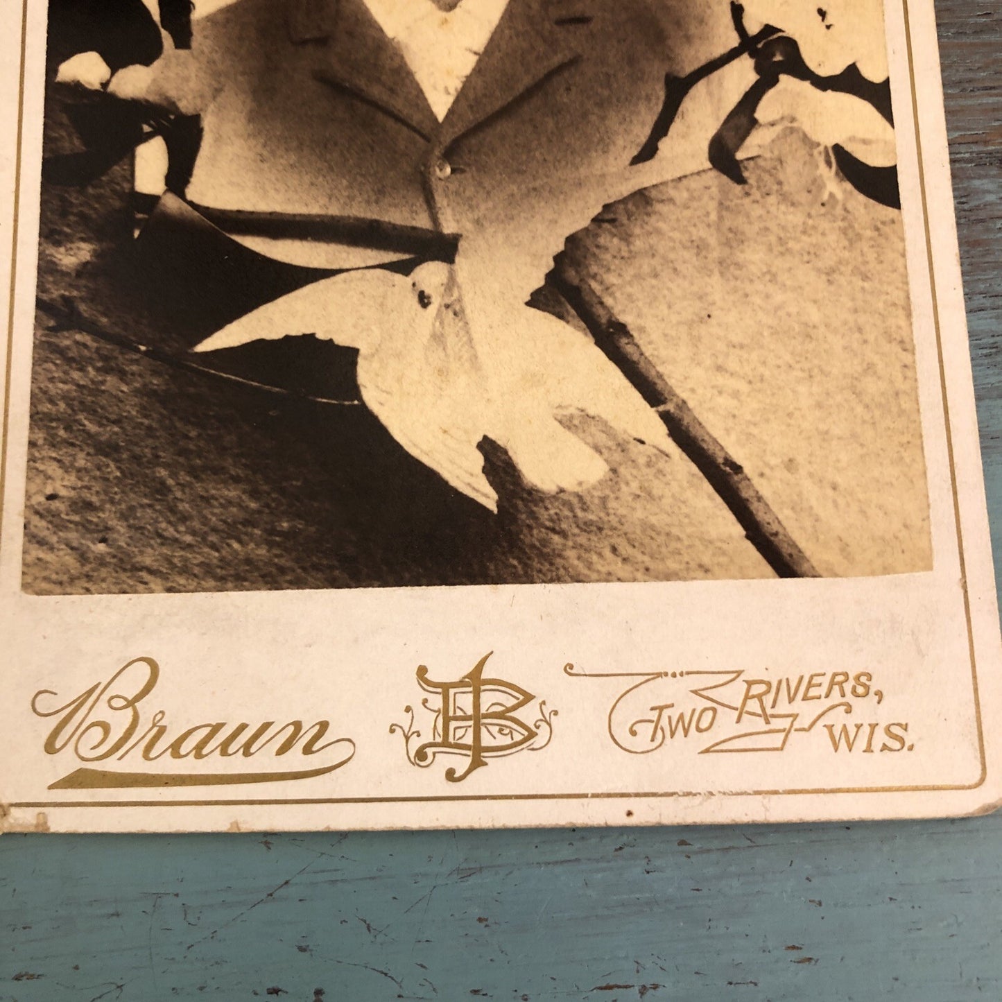 Henry Schroeder Memorial Antique Cabinet Card Photo Braun Two Rivers Wisconsin