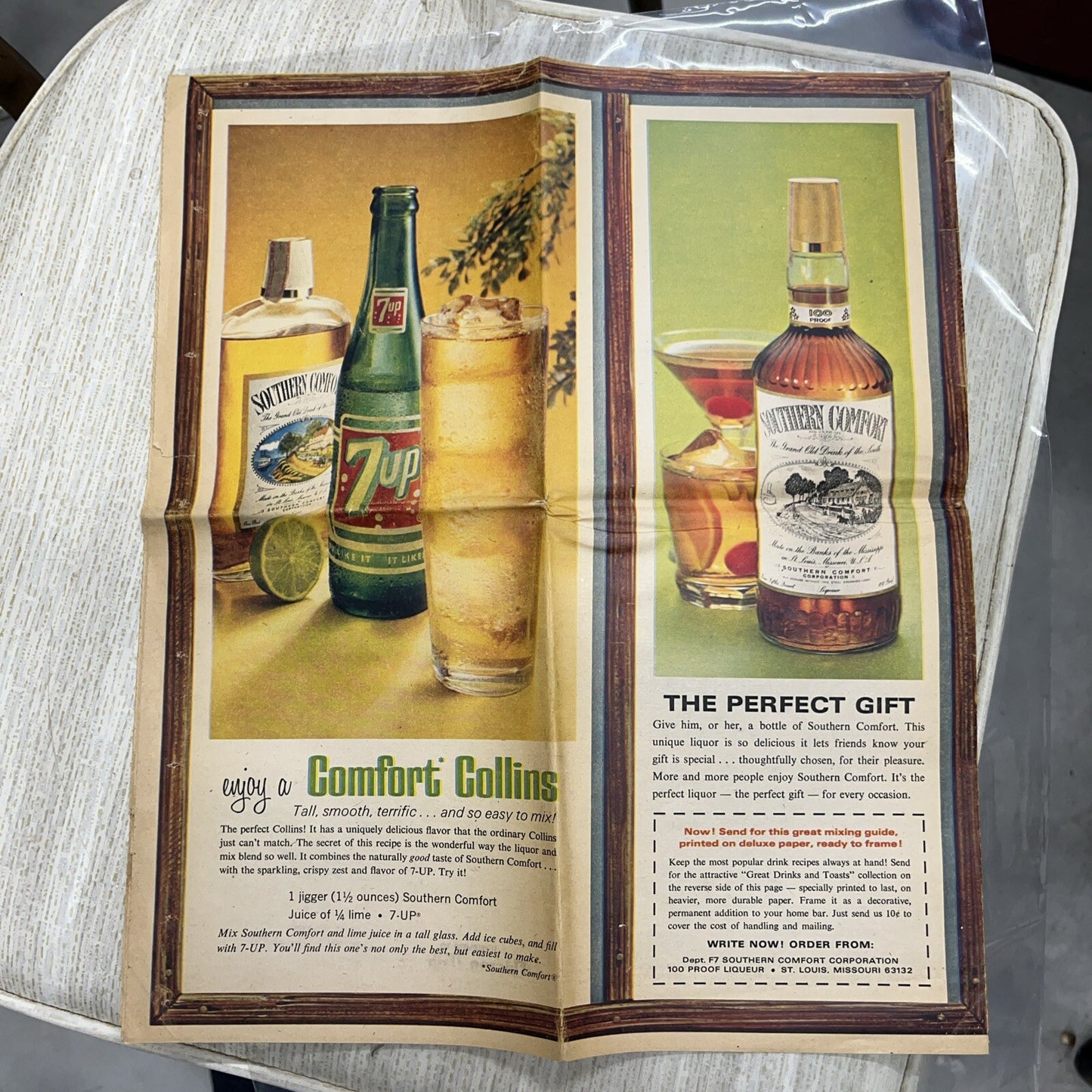 Vintage Drinks & Toasts Supplement And POSTER Chicago Tribune 1968