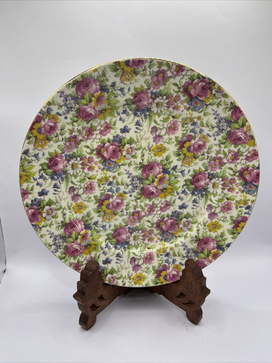 Rare Royal Winton England SUMMERTIME 9” Plate  Grimwades Chintz