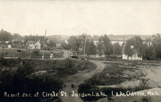 Real Photo Resort Circle Jordon Lake Lake Odessa MI Michigan Mich  