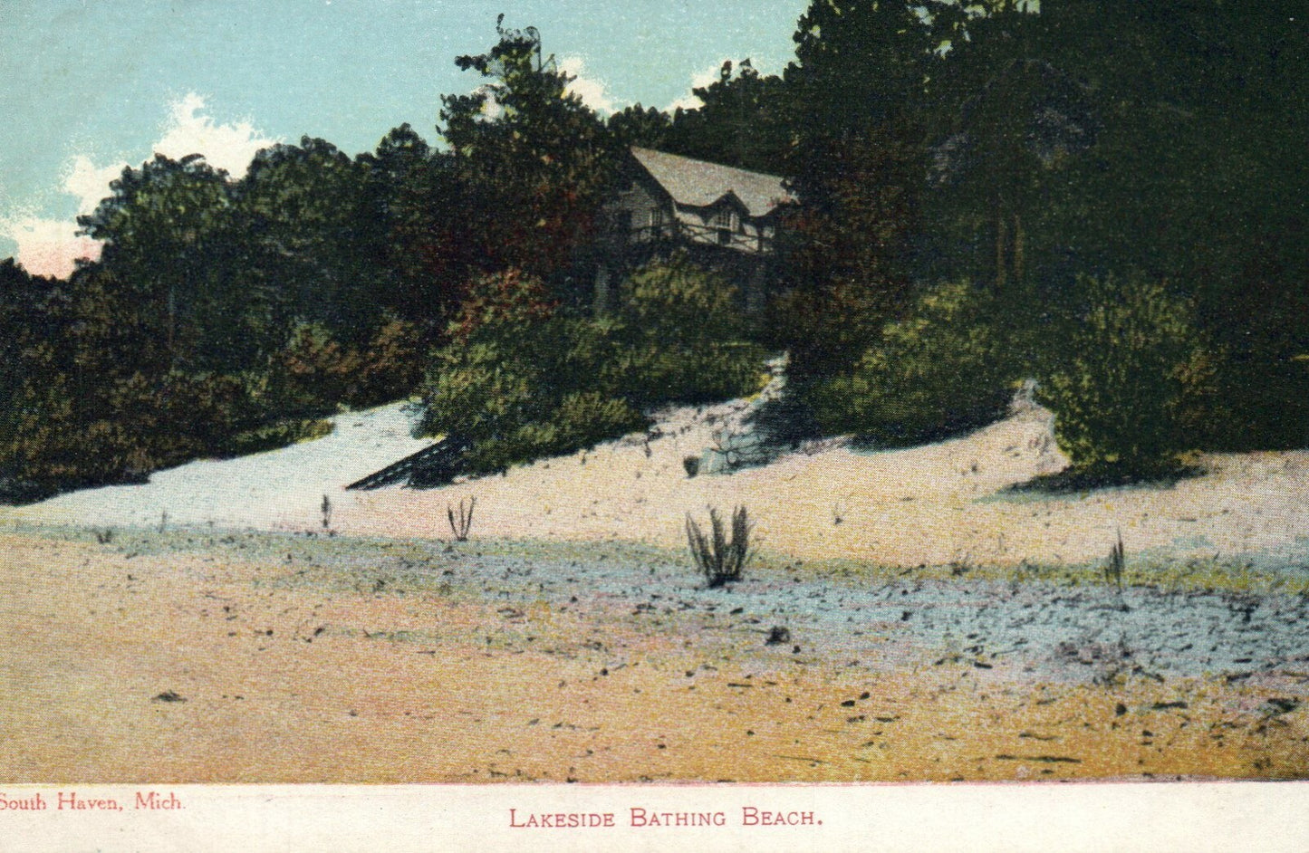 Early Lakeside Bathing Beach South Haven Michigan MI  