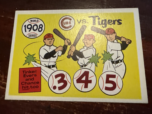 1968 Fleer Cubs Vs Tigers x 1908 World Series Baseball card