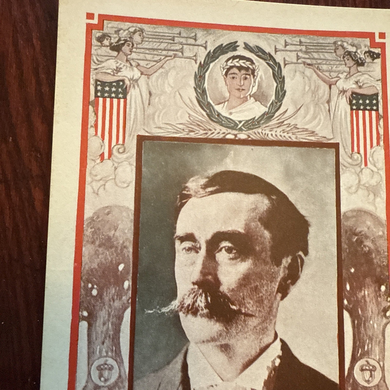 Robert Peary by J I Austen Postcard Angels Trumpets c1910's *Scarce