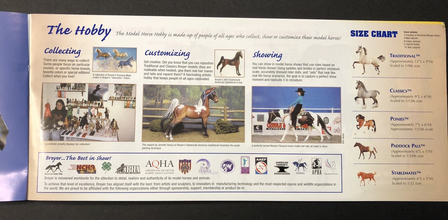 2003 Welcome to World of Breyer Catalog booklet pamphlet brochure horse statues