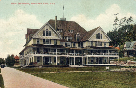 Hotel Macatawa in Macatawa Park Mich Michigan Postcard