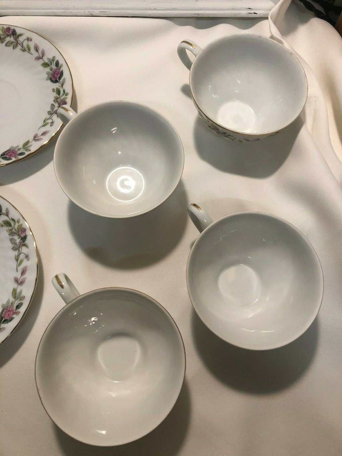 REGENCY ROSE CREATIVE FINE CHINA CUPS & SAUCERS ~ 2345 ~ 8PC TEA