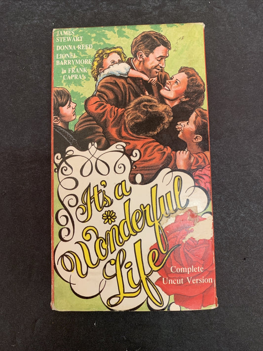Vintage Frank Capra's "It's a Wonderful Life" Black and White VHS Tape