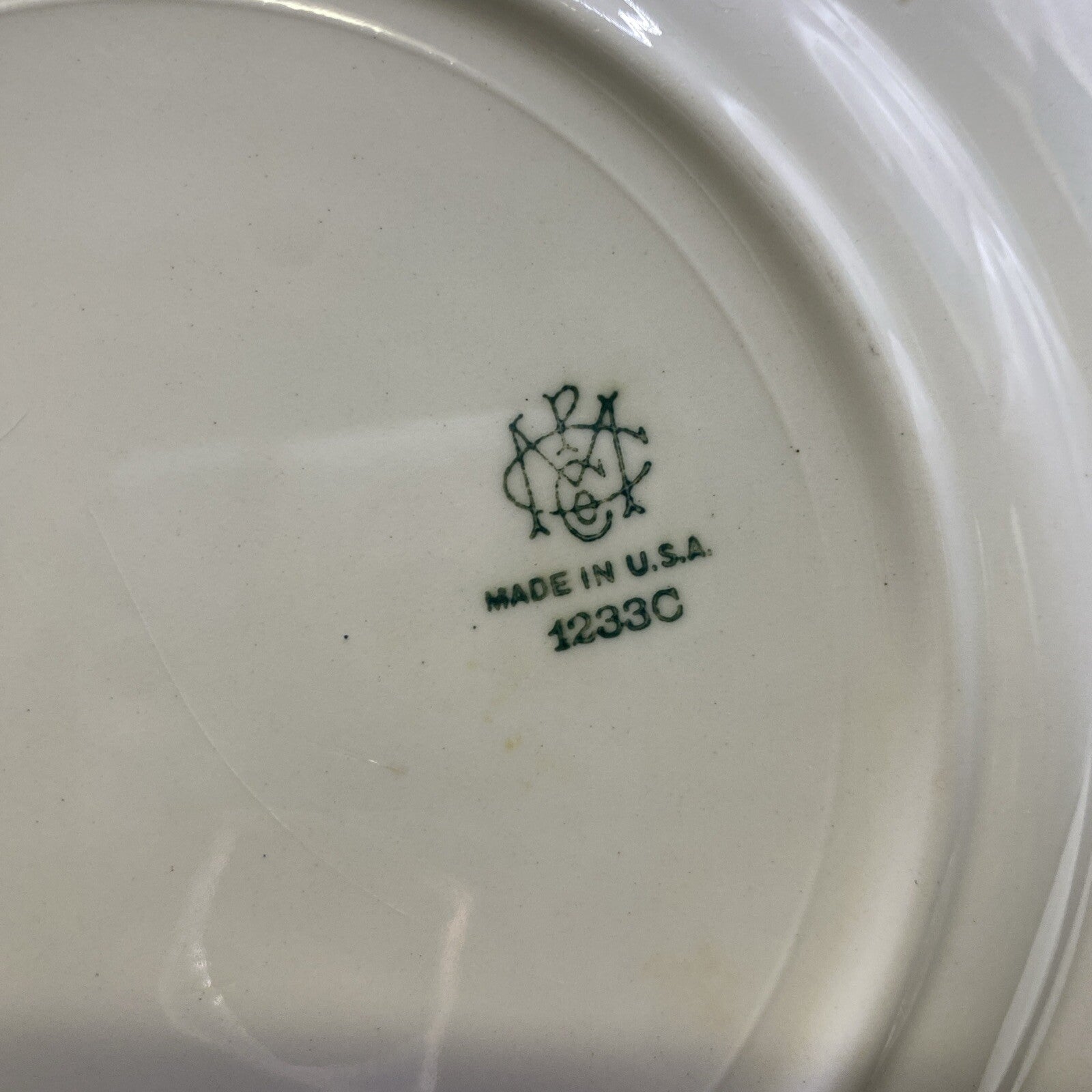 RARE Lot of 4 1930's Petalware Mount Clemens White Plates Salad Bread Desert