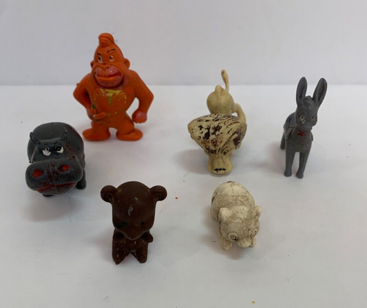 Lot of 6 Vintage Plastic Animal Figures