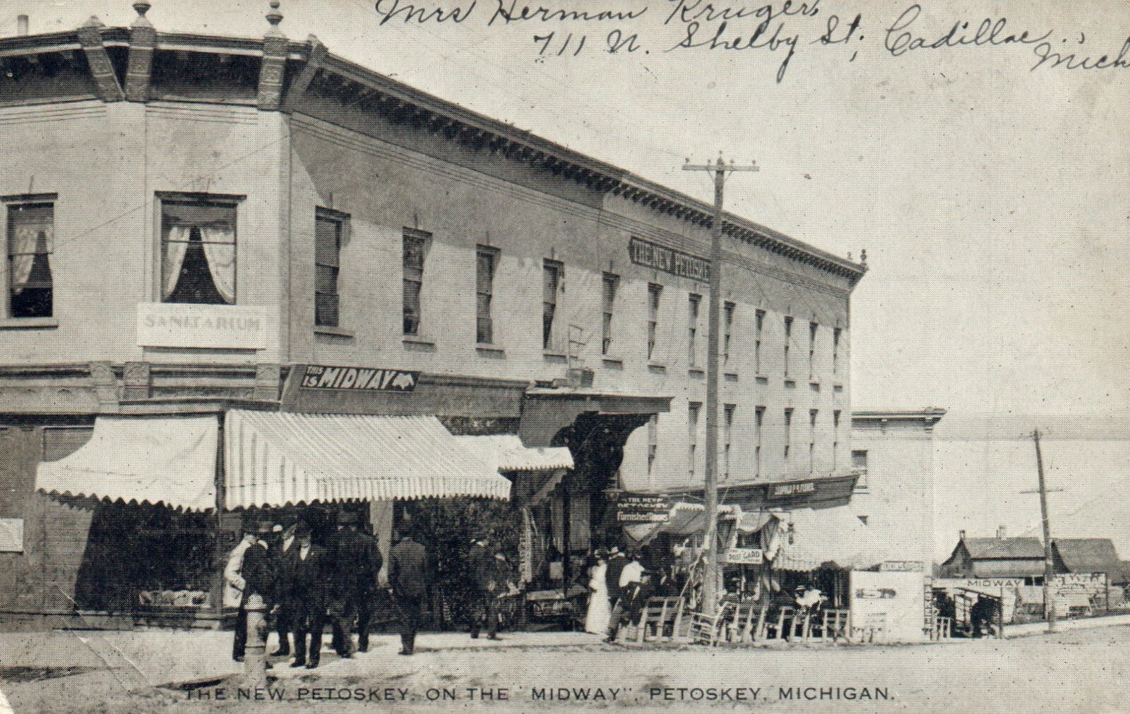 The New Petoskey On the Midway Petoskey Michigan MI  Postcard
