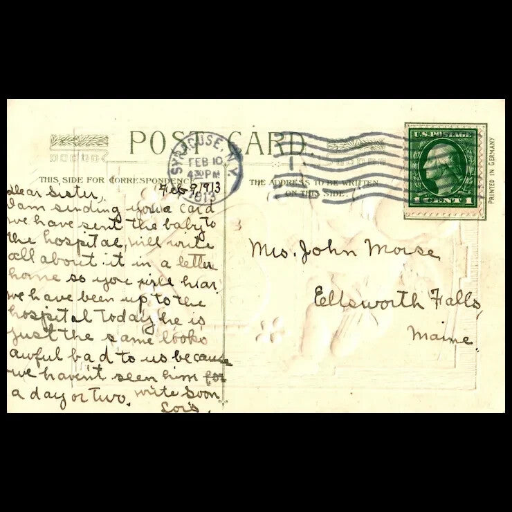 Fabulous Rare John Winsch Vintage Valentine Postcard 1912 Cupid Love's Safe