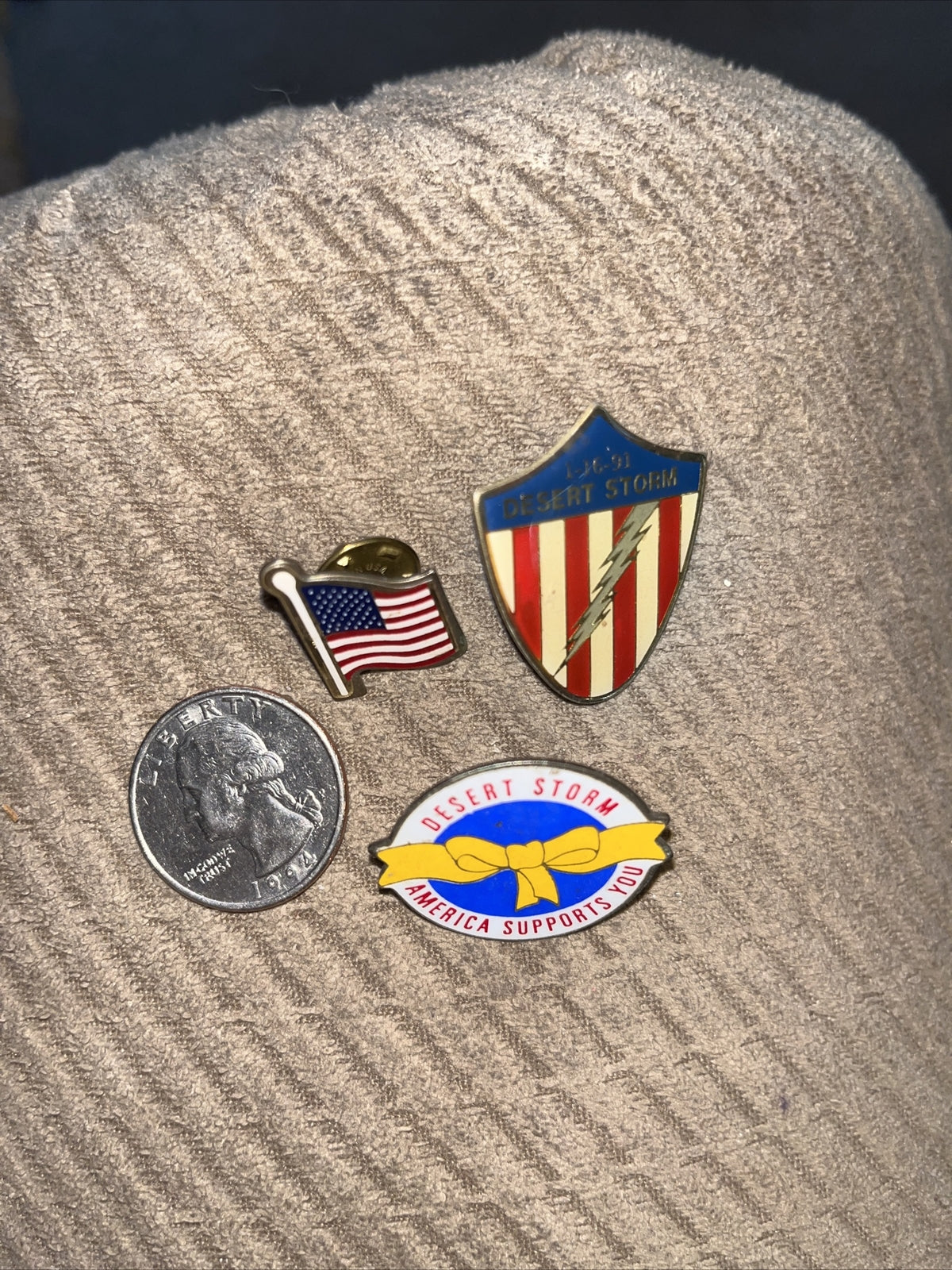 1991 Desert Storm Collector Lapel Pins (3)
