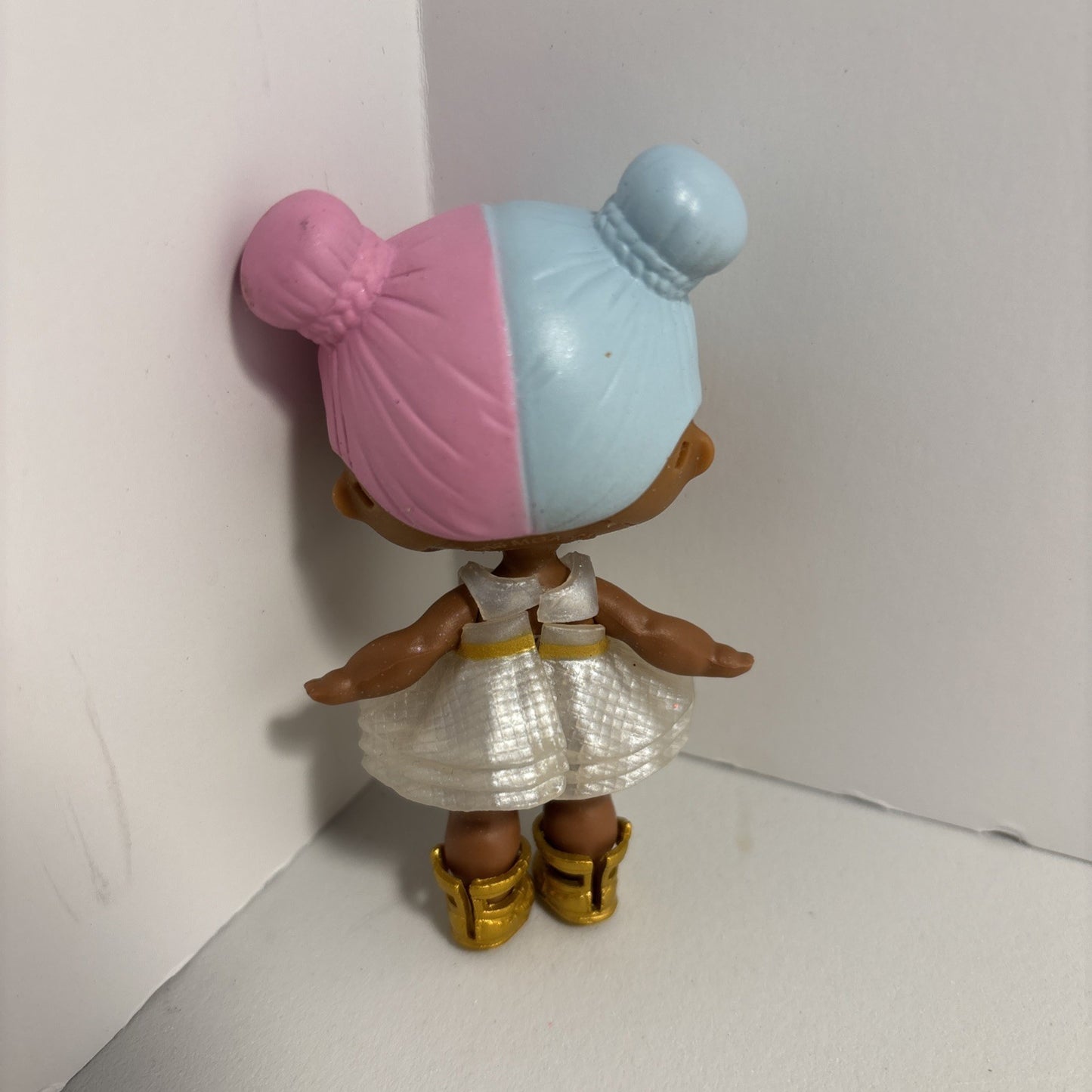 LOL Surprise Doll - Sugar Glam Glitter Series #1 White Dress Blue & Pink hair