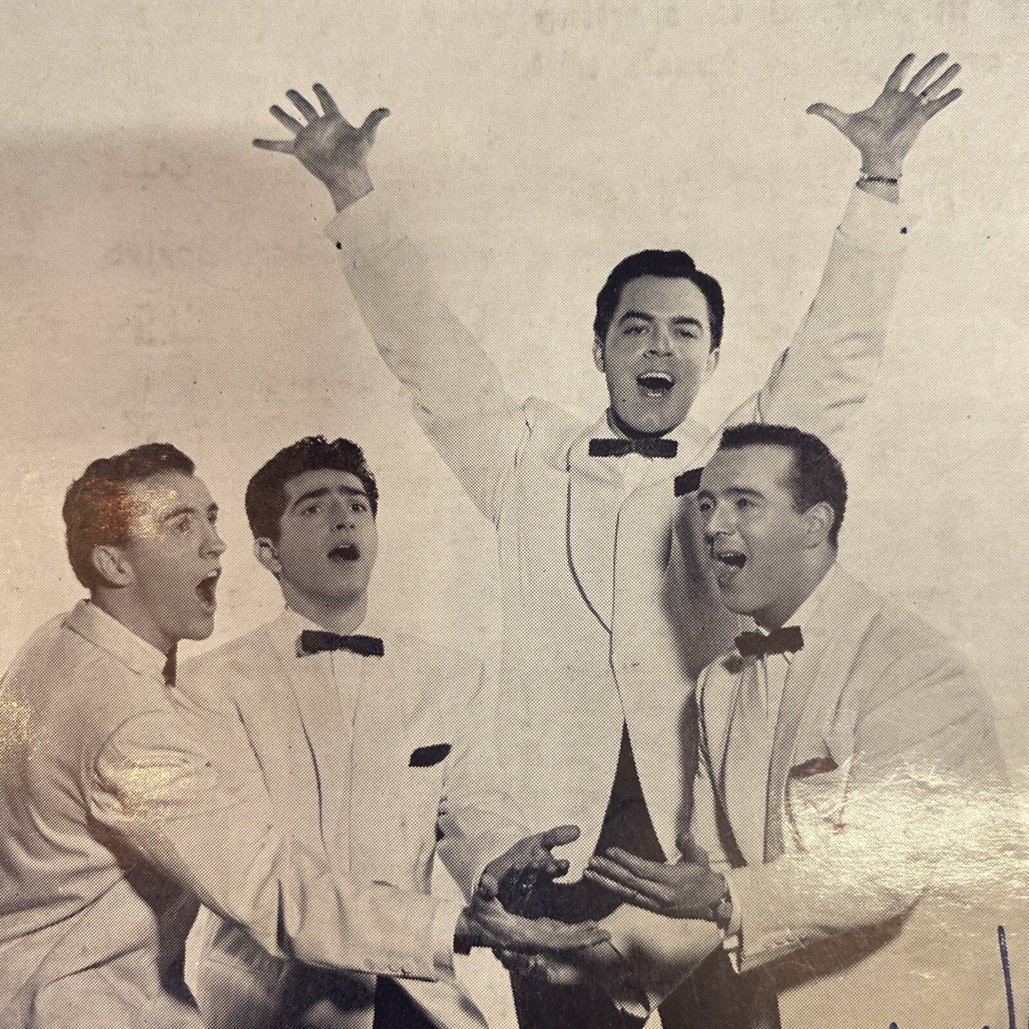 The Four Aces AUTOGRAPHED Signed INK  Promo Photo Decca Records 5 x 7