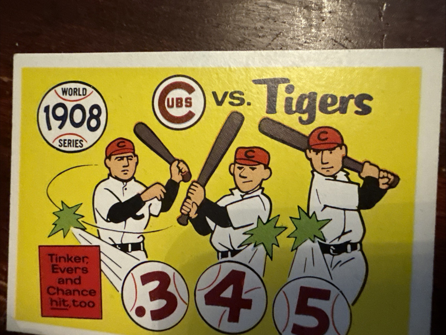1968 Fleer Cubs Vs Tigers x 1908 World Series Baseball card