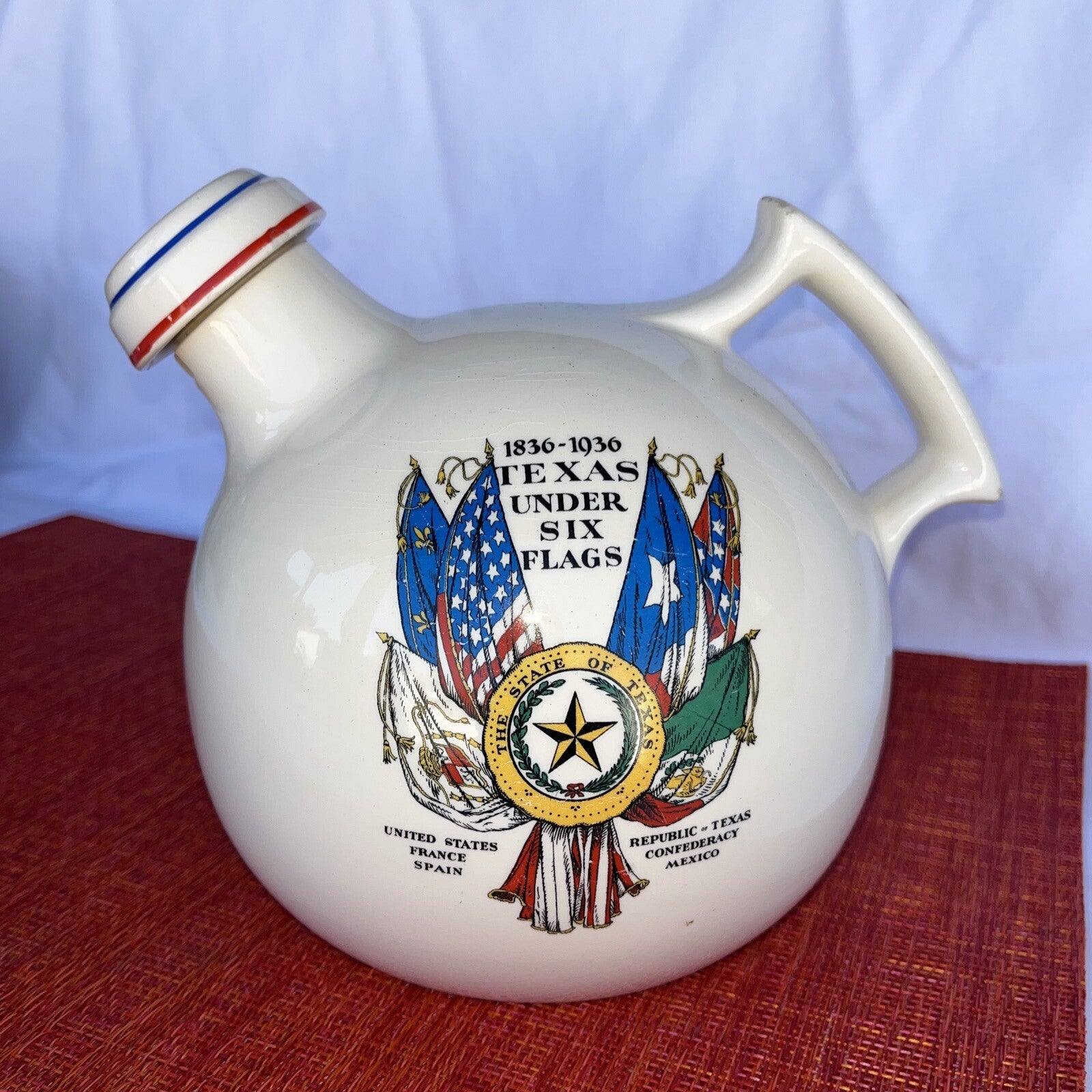 Texas Centennial Water Jug 1936 Vintage by Universal Potteries