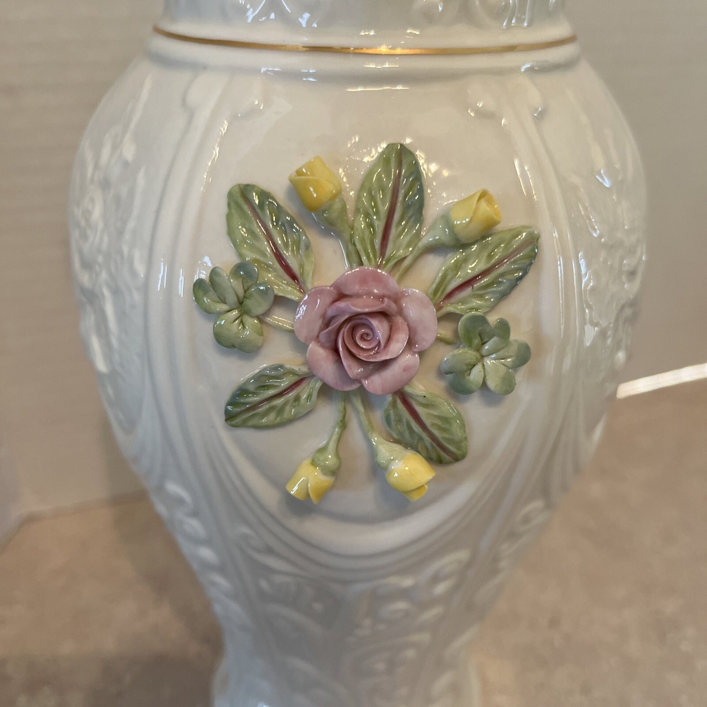 Belleek Romantic Rose Vase