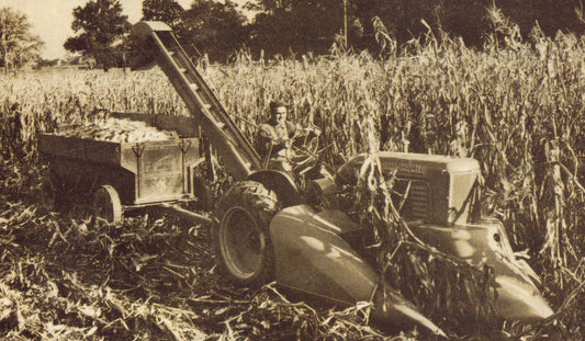 Allis-Chalmers Corn Harvester TRACTOR Vintage Postcard