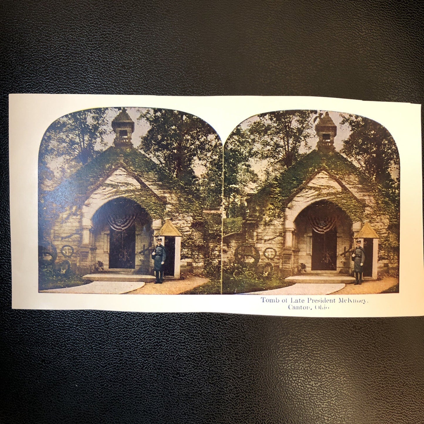 RARE Stereoview Paper Cards Tomb of President McKinley Canton Ohio