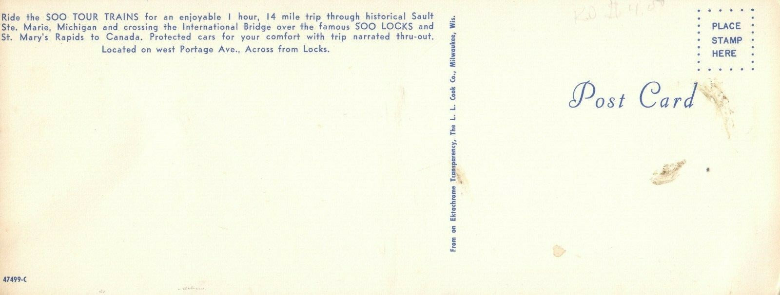 Panoramic Soo Tour Trains International Bridge Sault Ste Marie MI Canada Train 