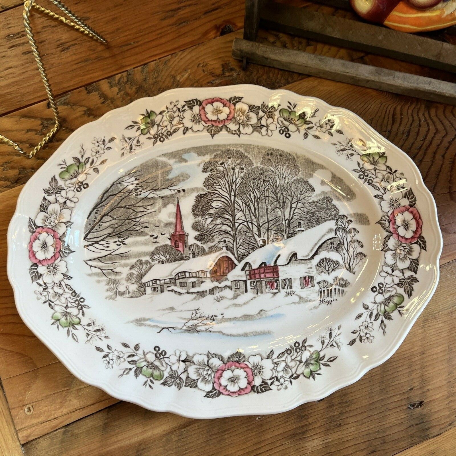 Beautiful 12” English Staffordshire  China Platter