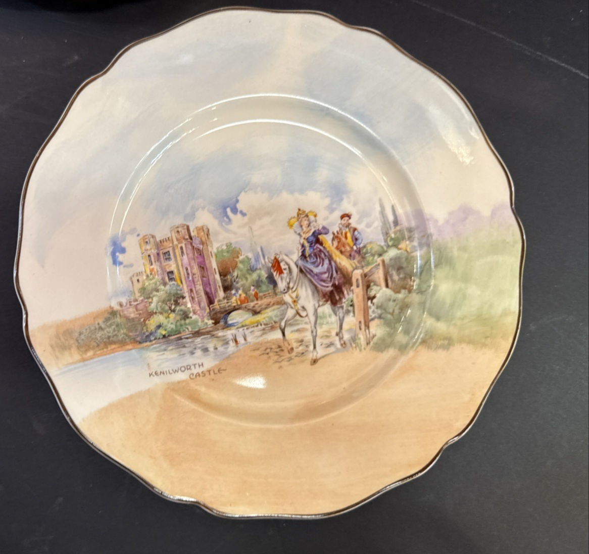 Set of 3 Haddon Hall plate historic England Royal Doulton Chelsea Hospital +