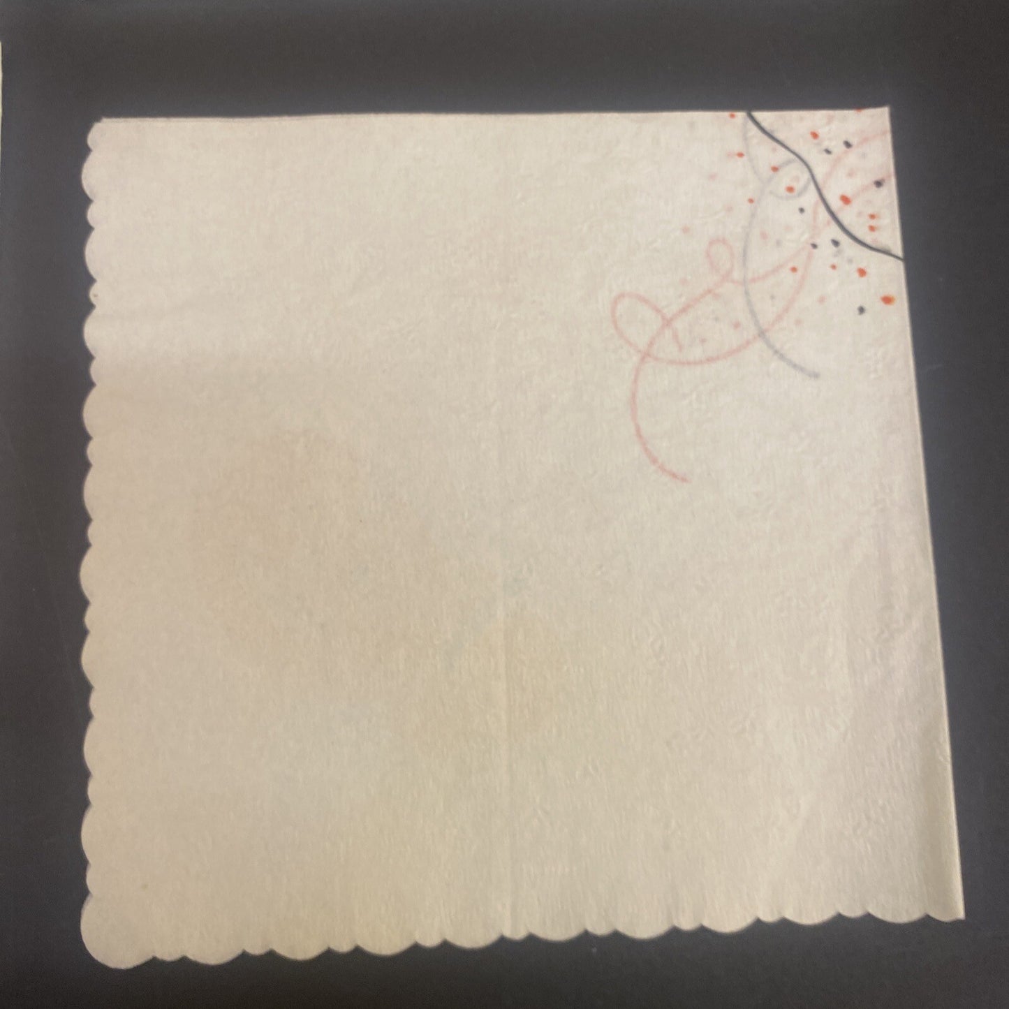 Vintage HALLOWEEN White PAPER NAPKIN Lot of 4 Pumpkins, Ghosts, Scarecrows, Bats