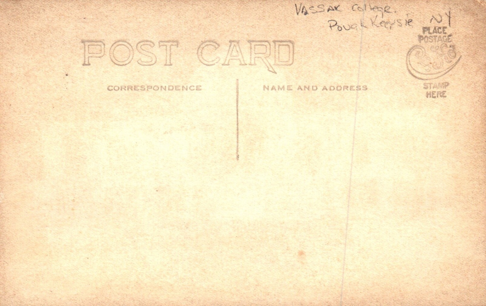 Real Photo Vassar College Poughkeepsie New York NY Postcard