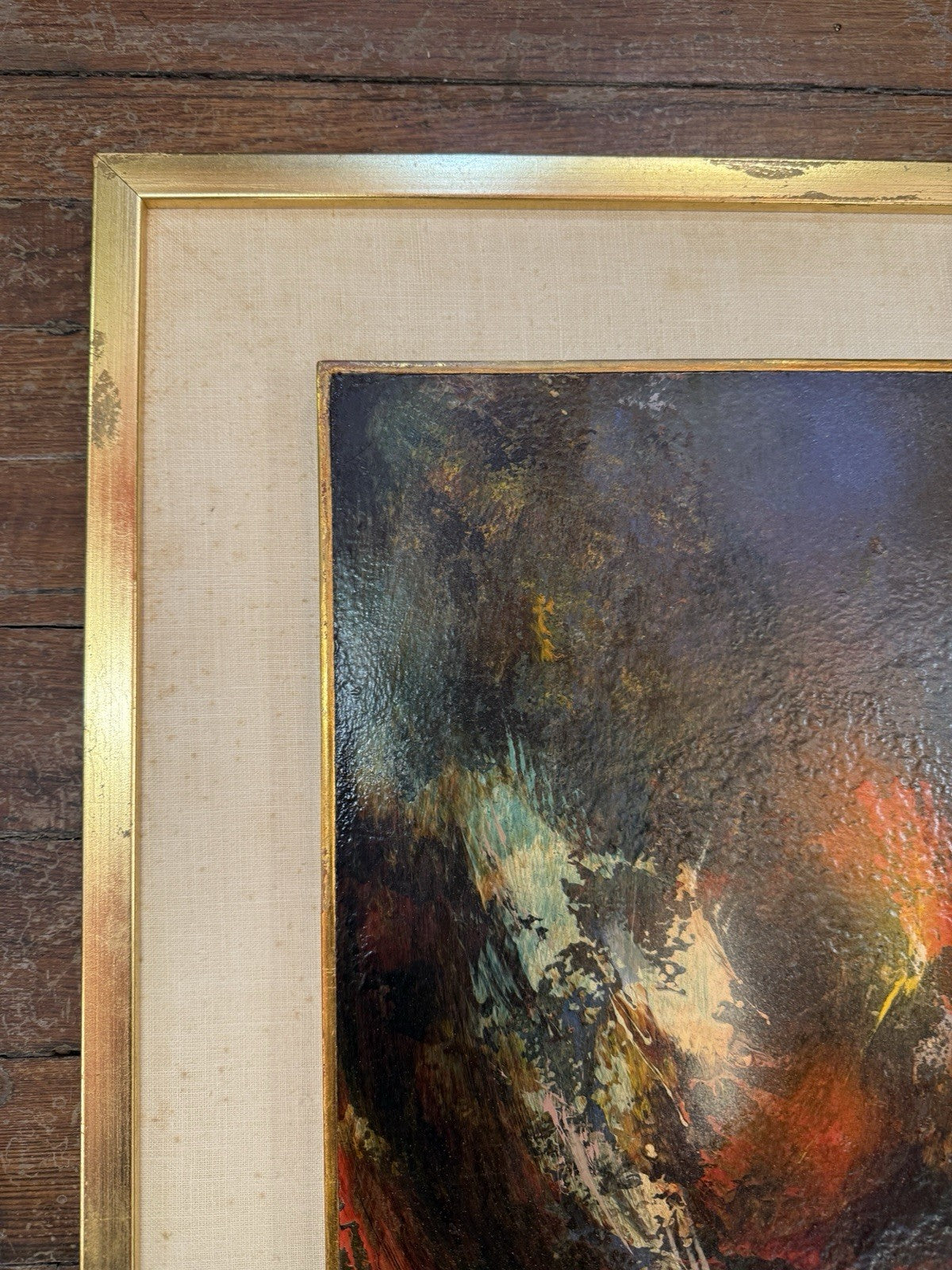 Leonardo Nierman Original Painting 1967 Framed Art