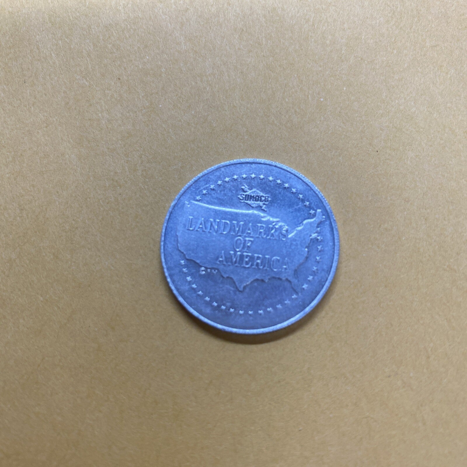Vintage Mt Vernon VA Sunoco Oil Commemorative Token Landmarks of America Line
