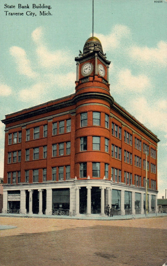 State building Traverse City A3056 Michigan MI Postcard