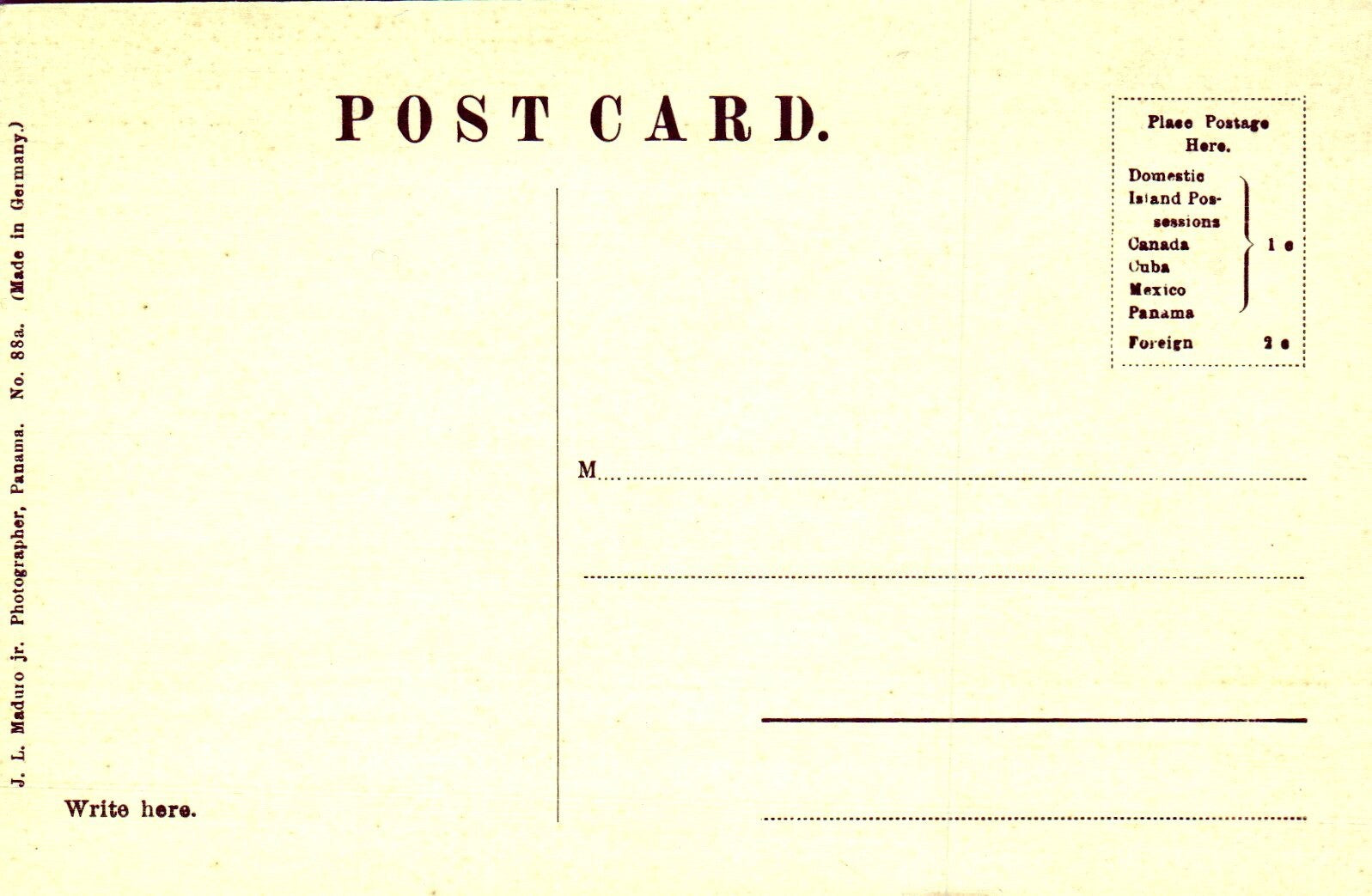 President Theodore Roosevelt Passing Through The Canal Zone Vintage Postcard