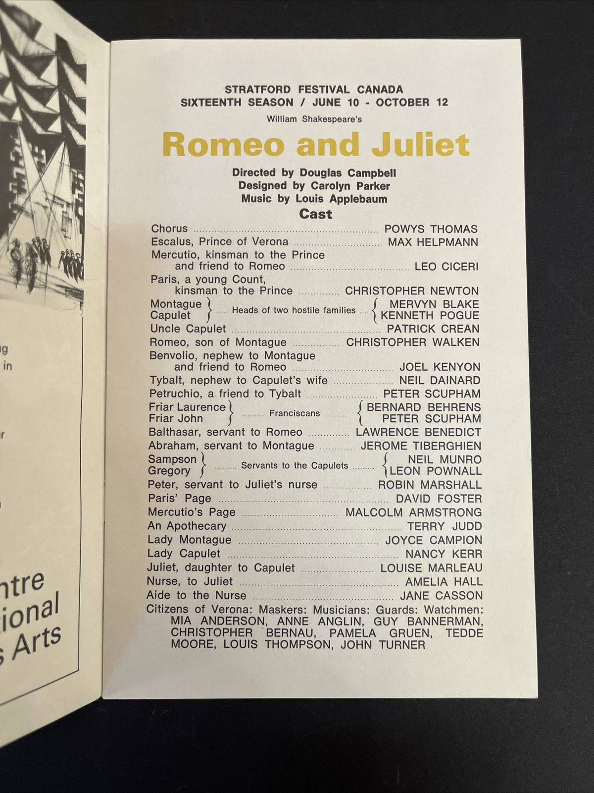 1968 and 1968 Stratford Festival Canada Shakespeare's Hamlet & Romeo and Juliet