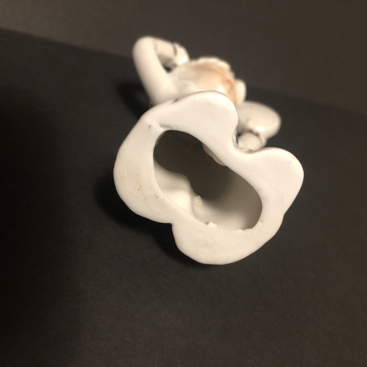 Clown Child Figurine Holding Tambourine Porcelain No Makers Mark