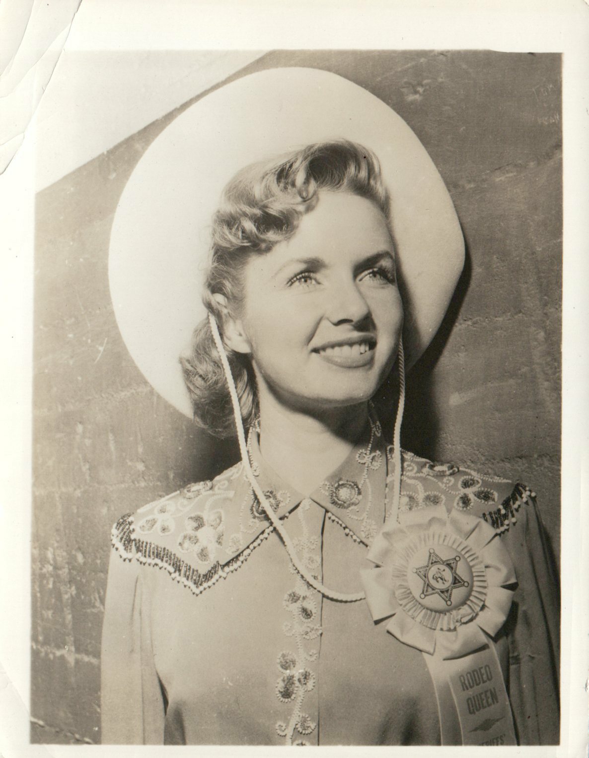 RP 1954 Real Photo Rodeo Queen Debbie Reynolds Celebrity Famous Movie Star
