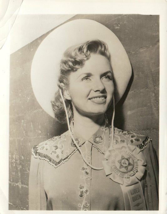 RP 1954 Real Photo Rodeo Queen Debbie Reynolds Celebrity Famous Movie Star
