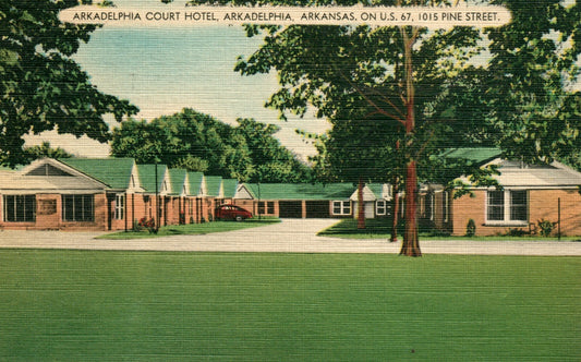 Motel Arkadelphia Court Hotel 1015 Pine St US 67 AR Arkansas Postcard