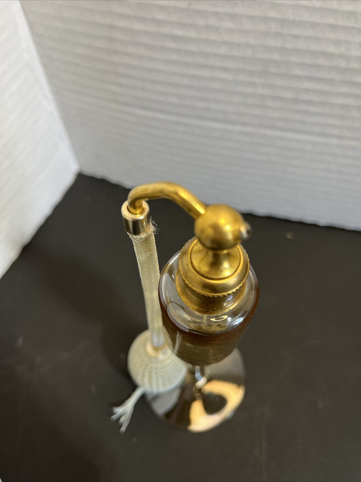 Vintage Perfume Atomizer Bottle Amberine 7" Gold 