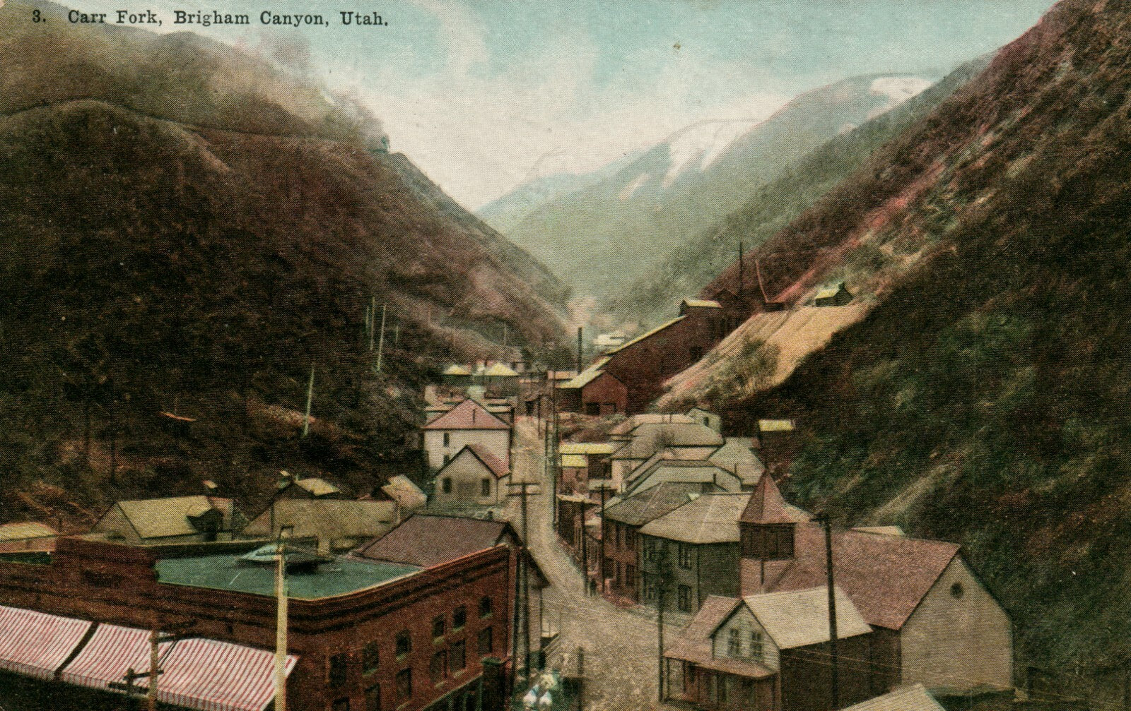 Carr Fork Brigham Canyon UT Utah Vintage Postcard