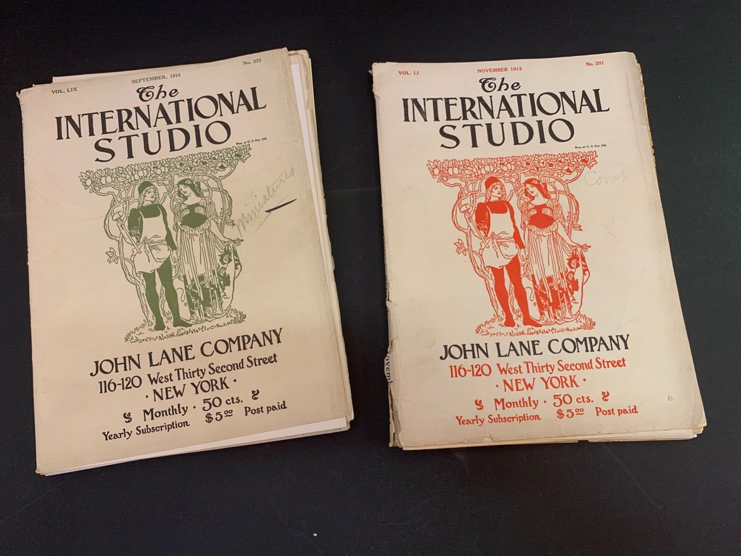 Early International Studio Magazine  September 1916 November 1913 Art Reference