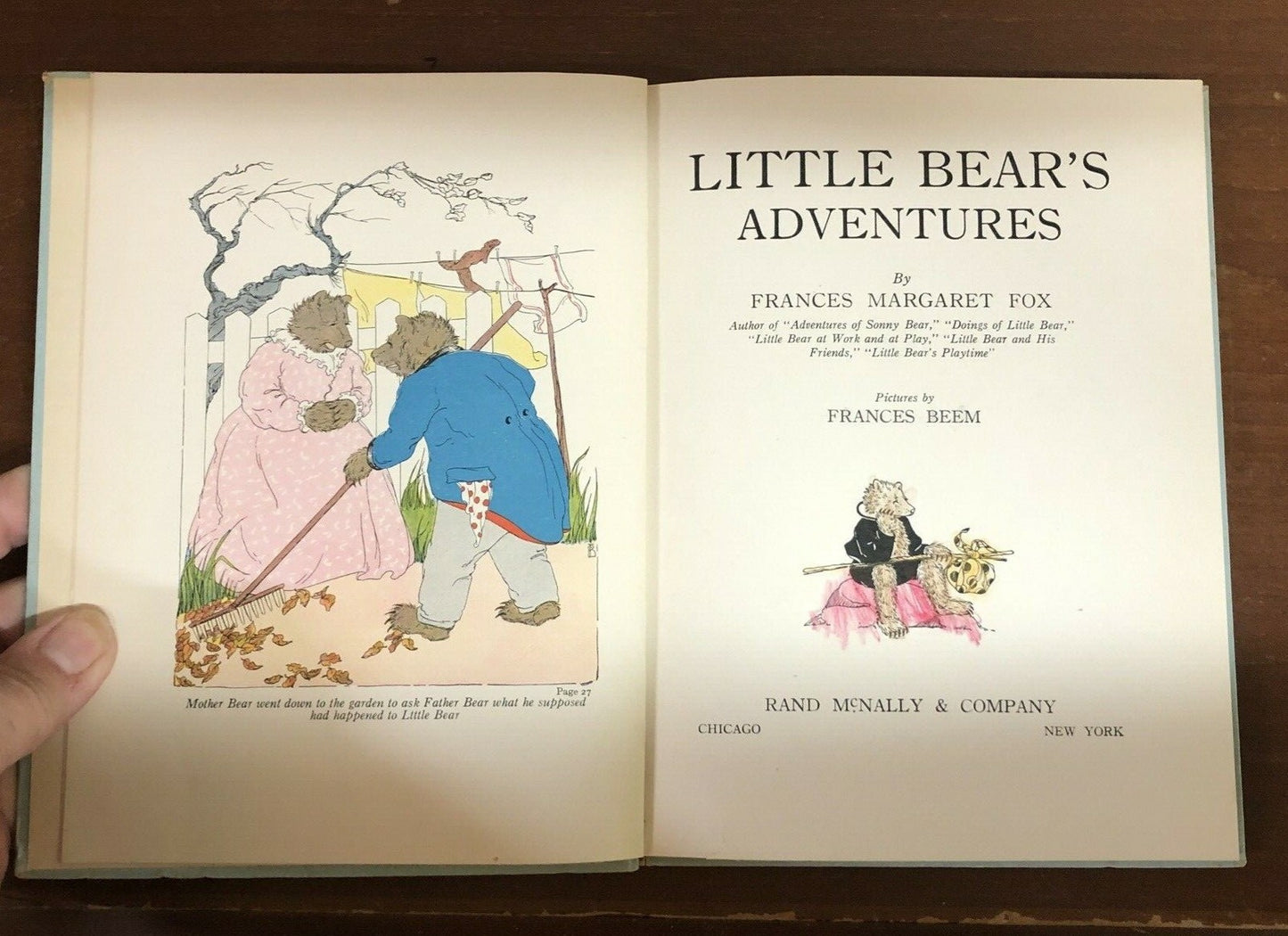 1923 Little Bear's Adventures by Frances Margaret Fox