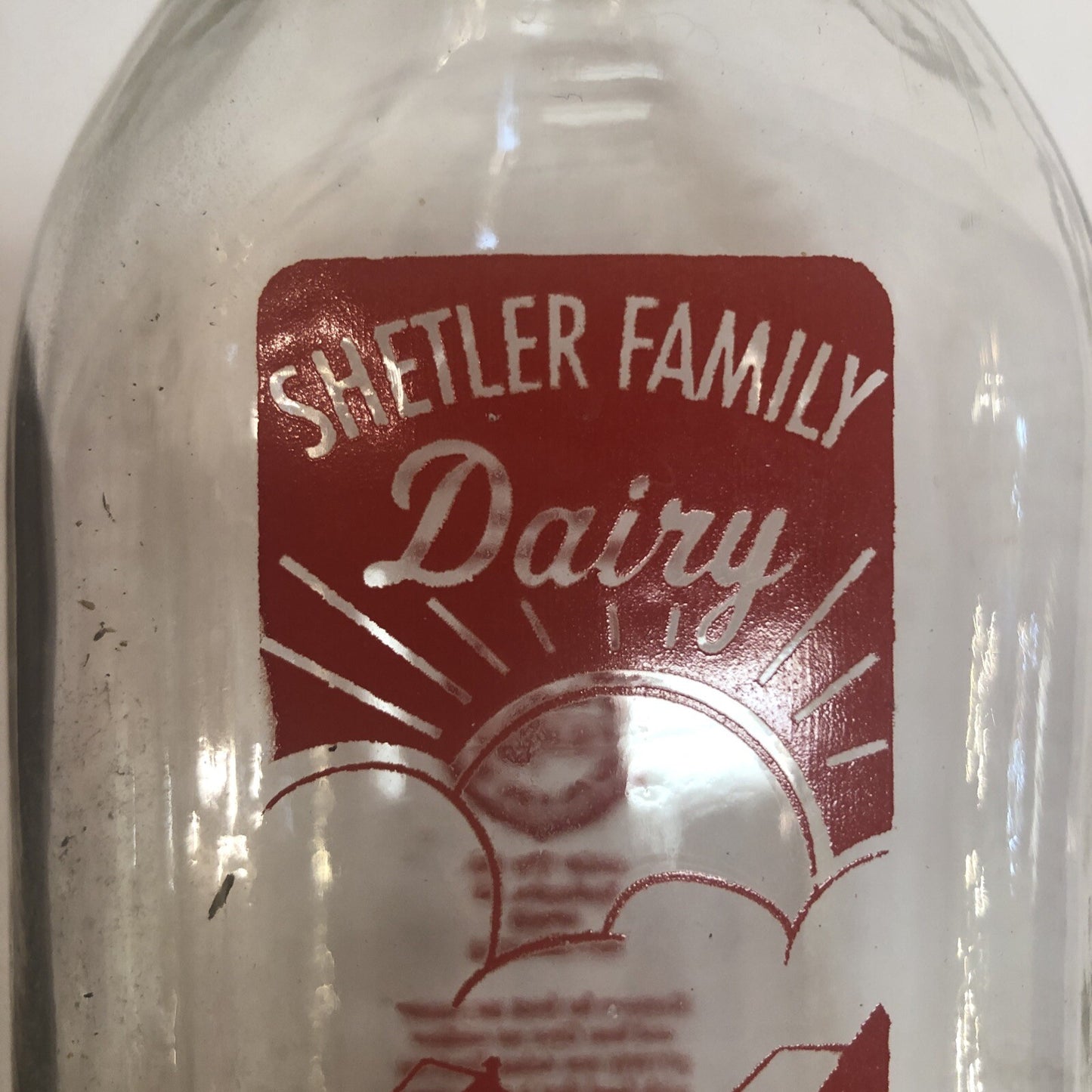 Rare Shetler Family Dairy Kalkaska Michigan Milk Quart Bottle Michigan MI Mich