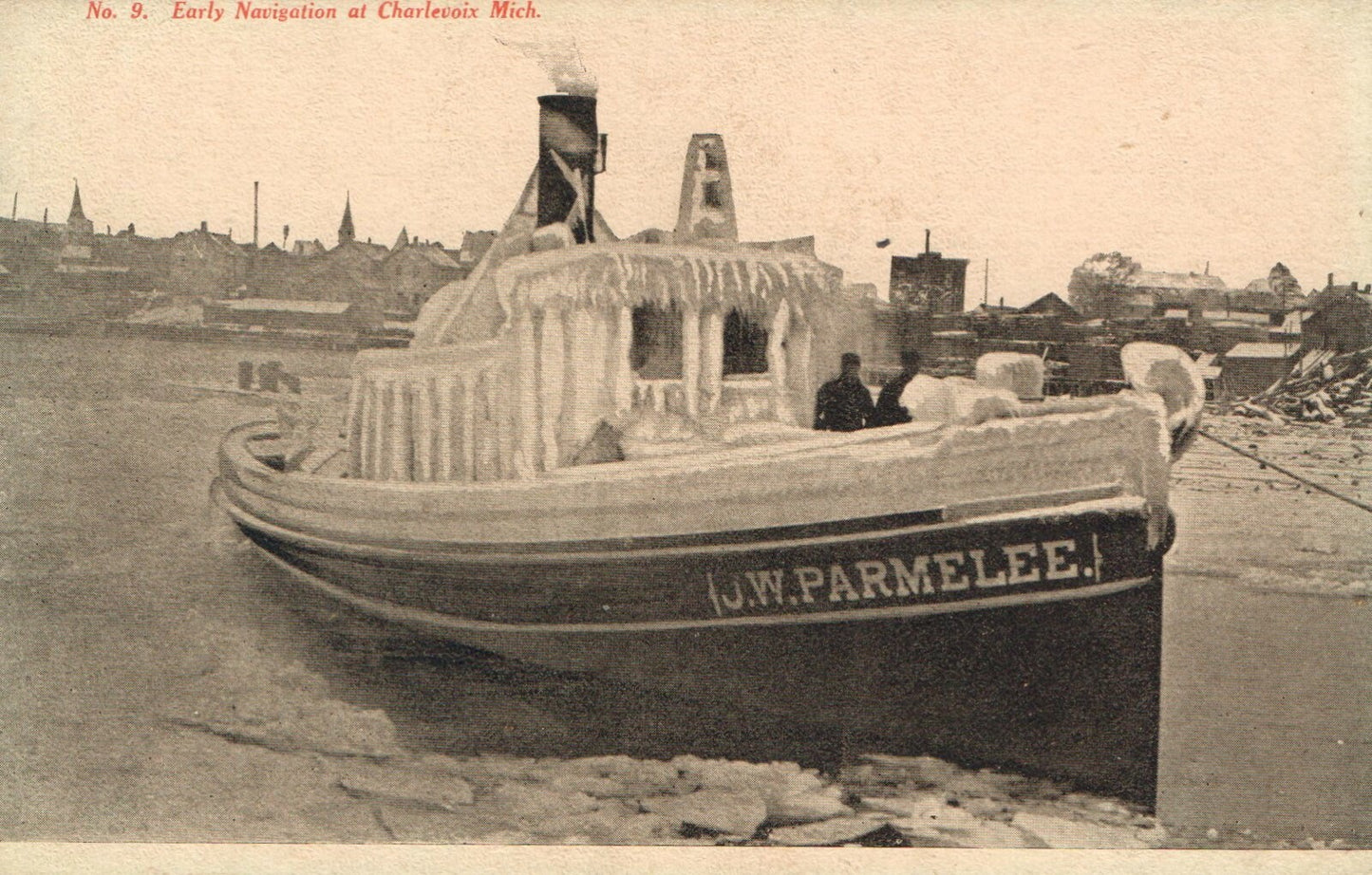 No 9 Early Navigation At Charlevoix Michigan MI Postcard