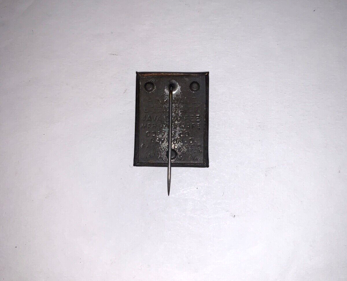 Vintage Java Coffee Souvenir Country Flag (Morocco) Pinback