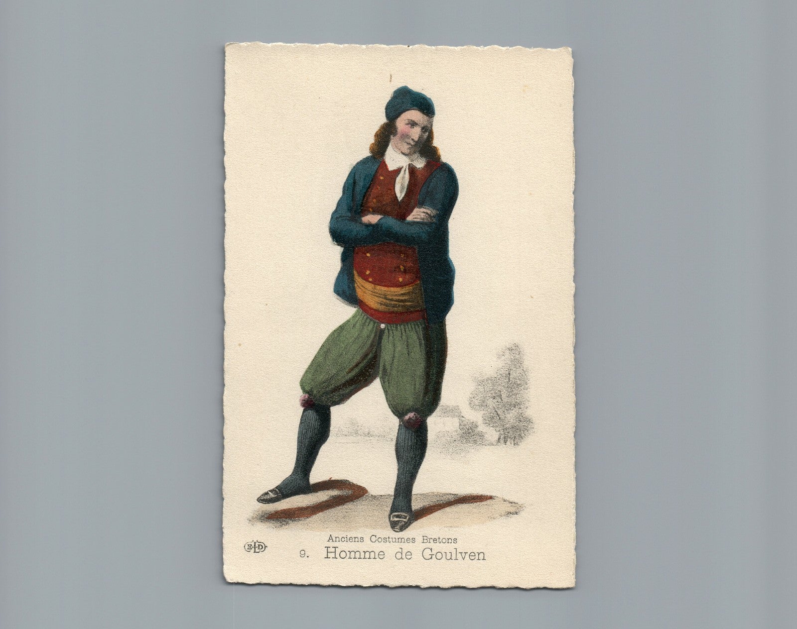 9 Homme de Goulven Anciens Costumes Bretons French France Folklore Postcard