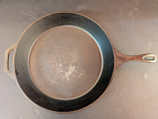 Vintage Lodge 15-1/4" Cast Iron Skillet Frying Pan USA D 14SK 2-1/2" Deep
