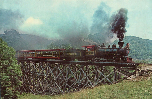 6 x 9 Vintage Railroad Train Trestle Tweetsie 12 Blowing Rock North Carolina NC 