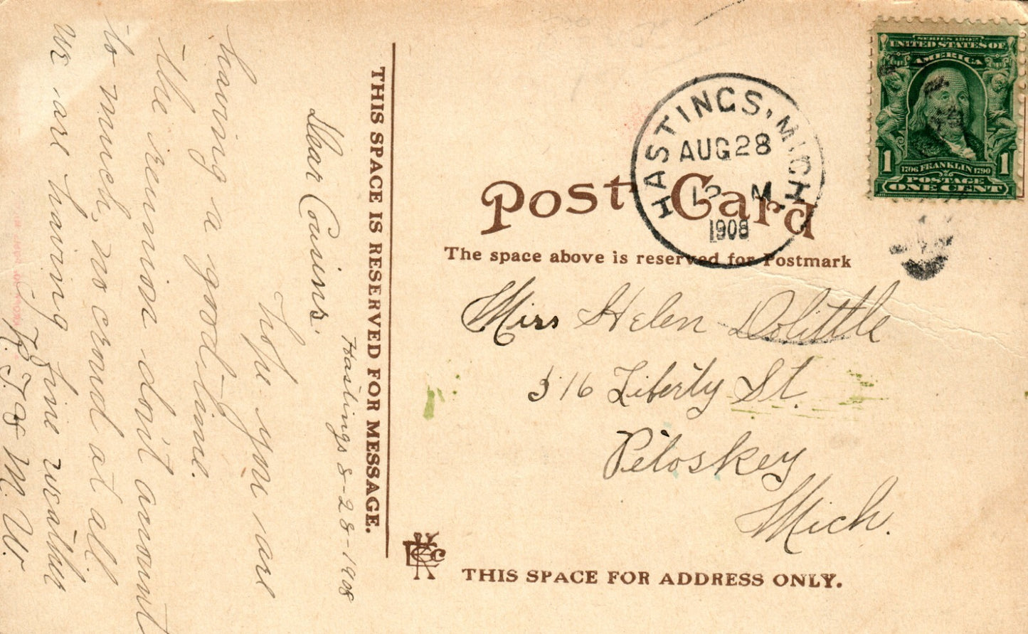 1908 Printed Photo Scene at Barry Co. Fair Hastings MI MICH Michigan Postcard
